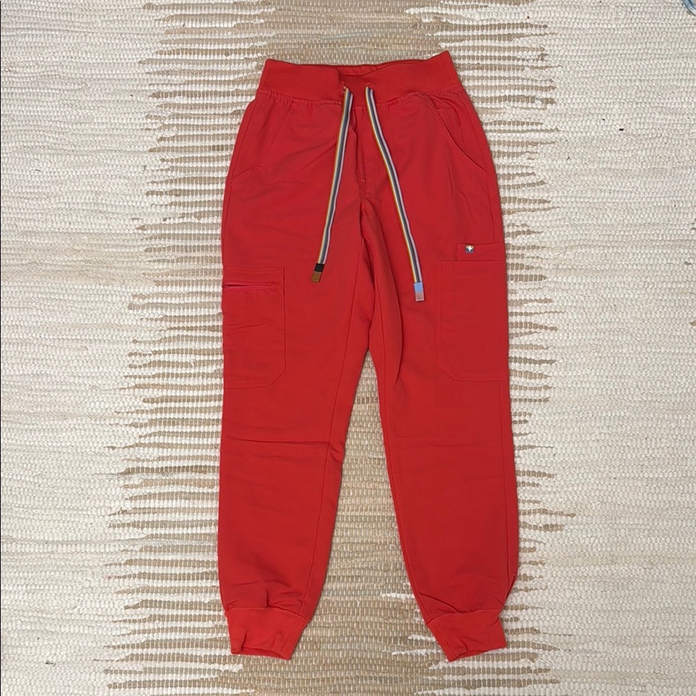 Women's Hibiscus Pride High Waisted Zamola - Jogger Scrub Pants - XXS Petite